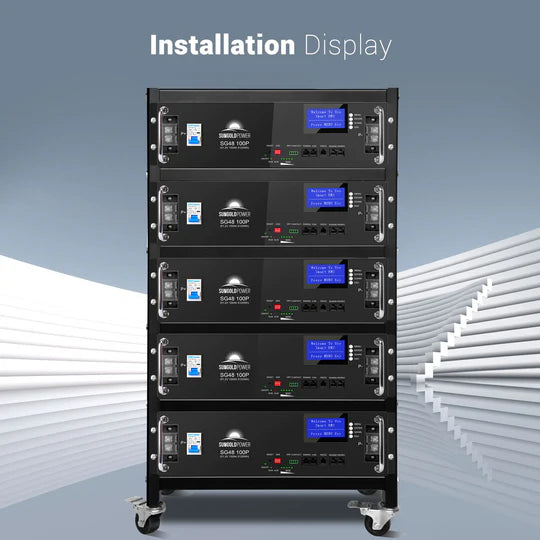SunGold Battery Server Rack installation display