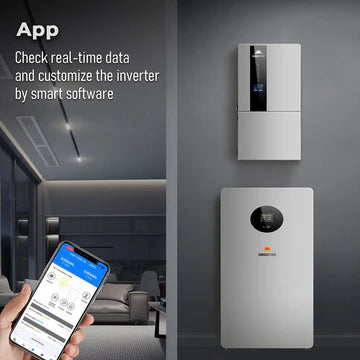 Check real-time data and customize the inverter by smart software