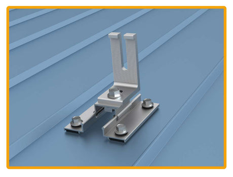 Sunmodo MRB | Metal Roof Mounting Attachment (Rail-Less System) mounted
