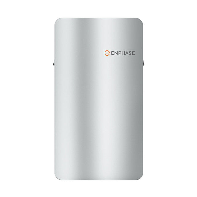 A silver Enphase IQ System Controller 3 for home energy management.