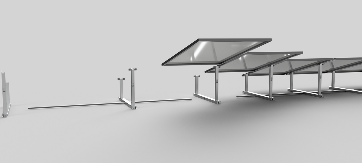 IntegraRack IR-15 Solar Panel Ground Mount - assembly graphic