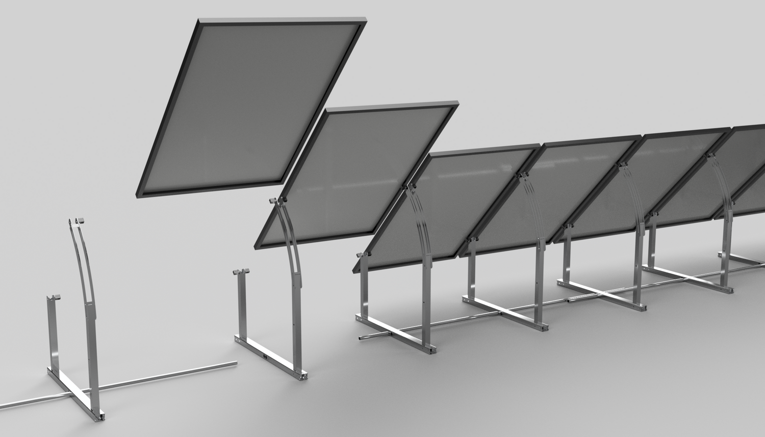 How IntegraRack IR-45ASA Solar Panel Ground Mounts work