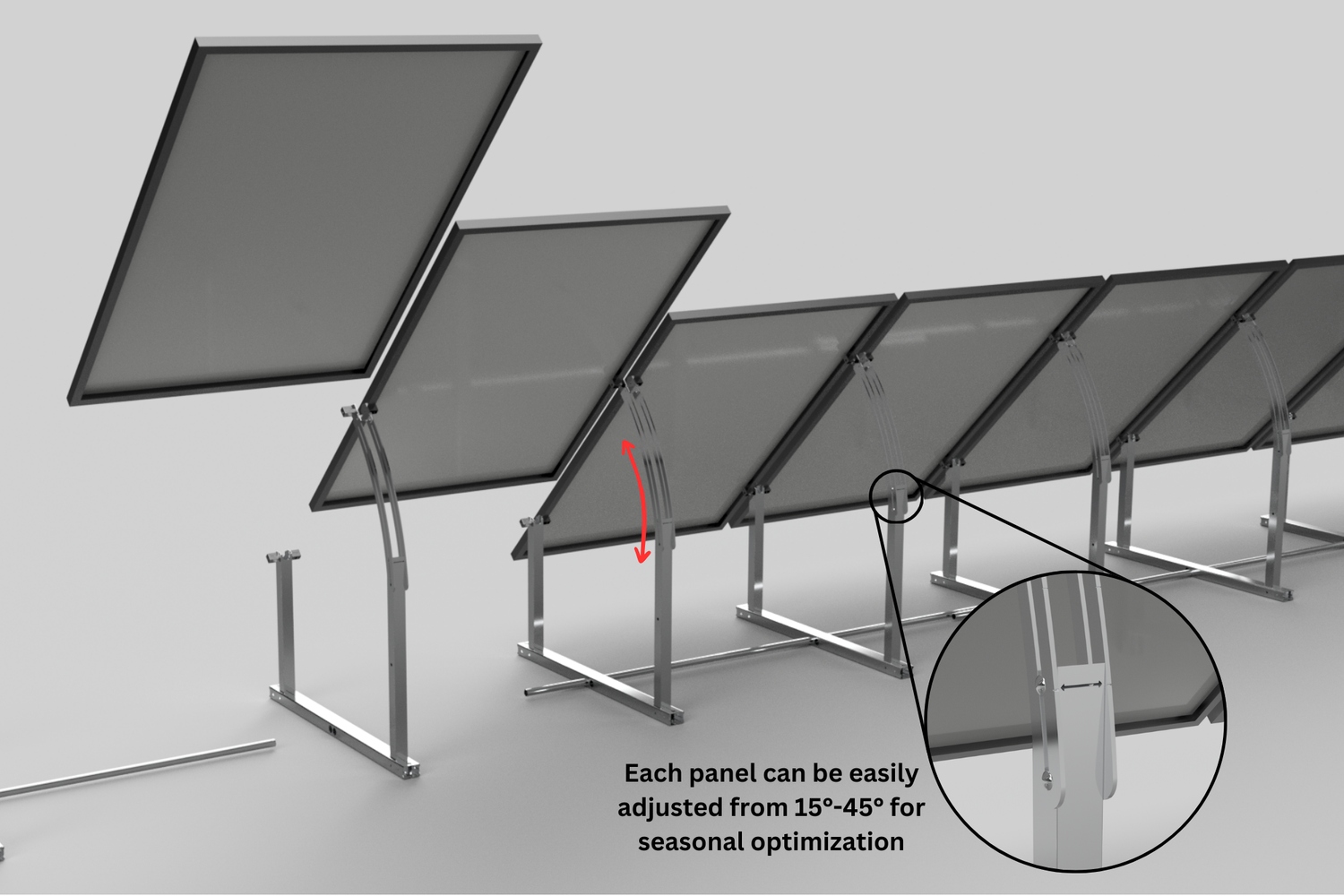 IntegraRack IR-45ASA Solar Panel Ground Mount  back view