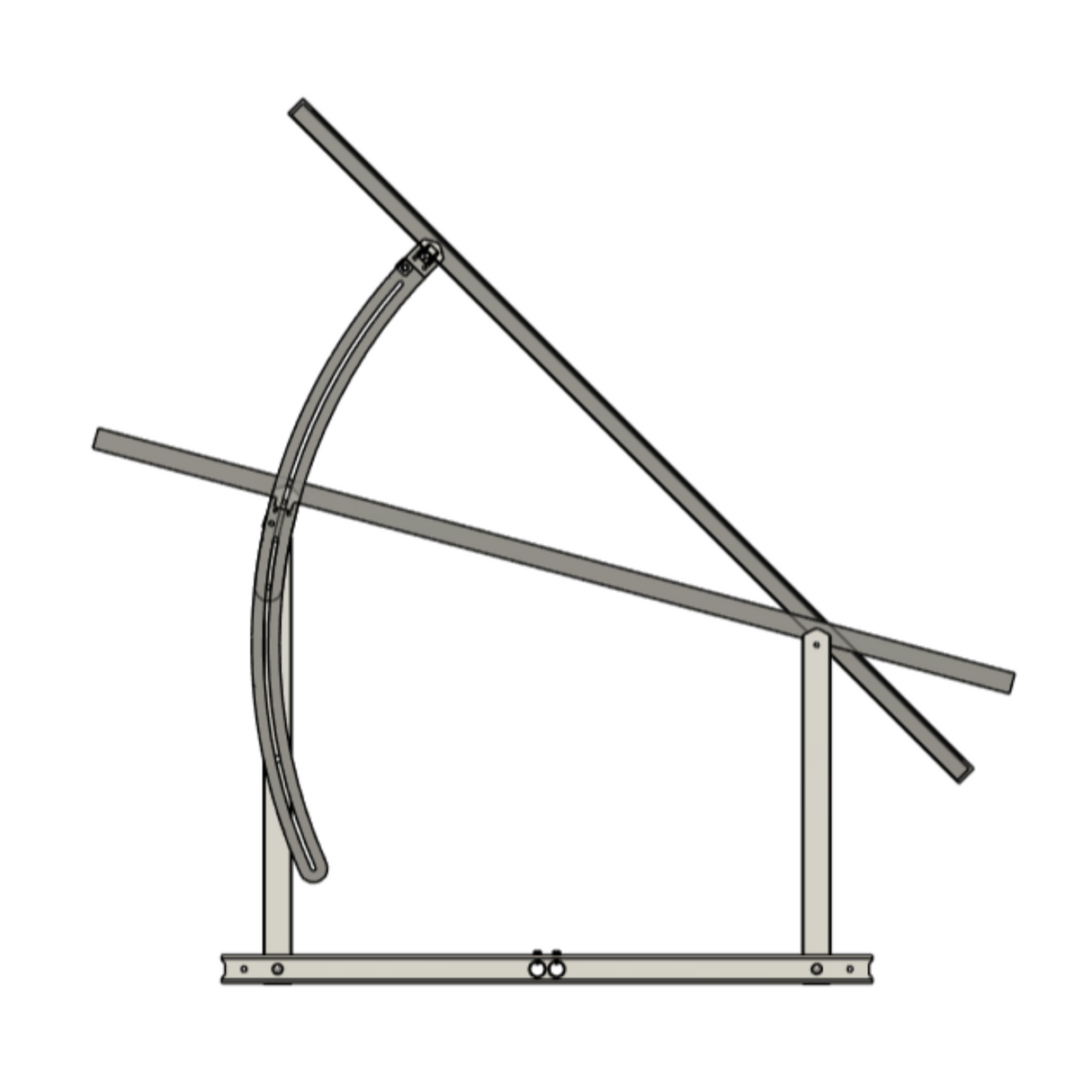 IntegraRack IR-45ASA Solar Panel Ground Mount - side view