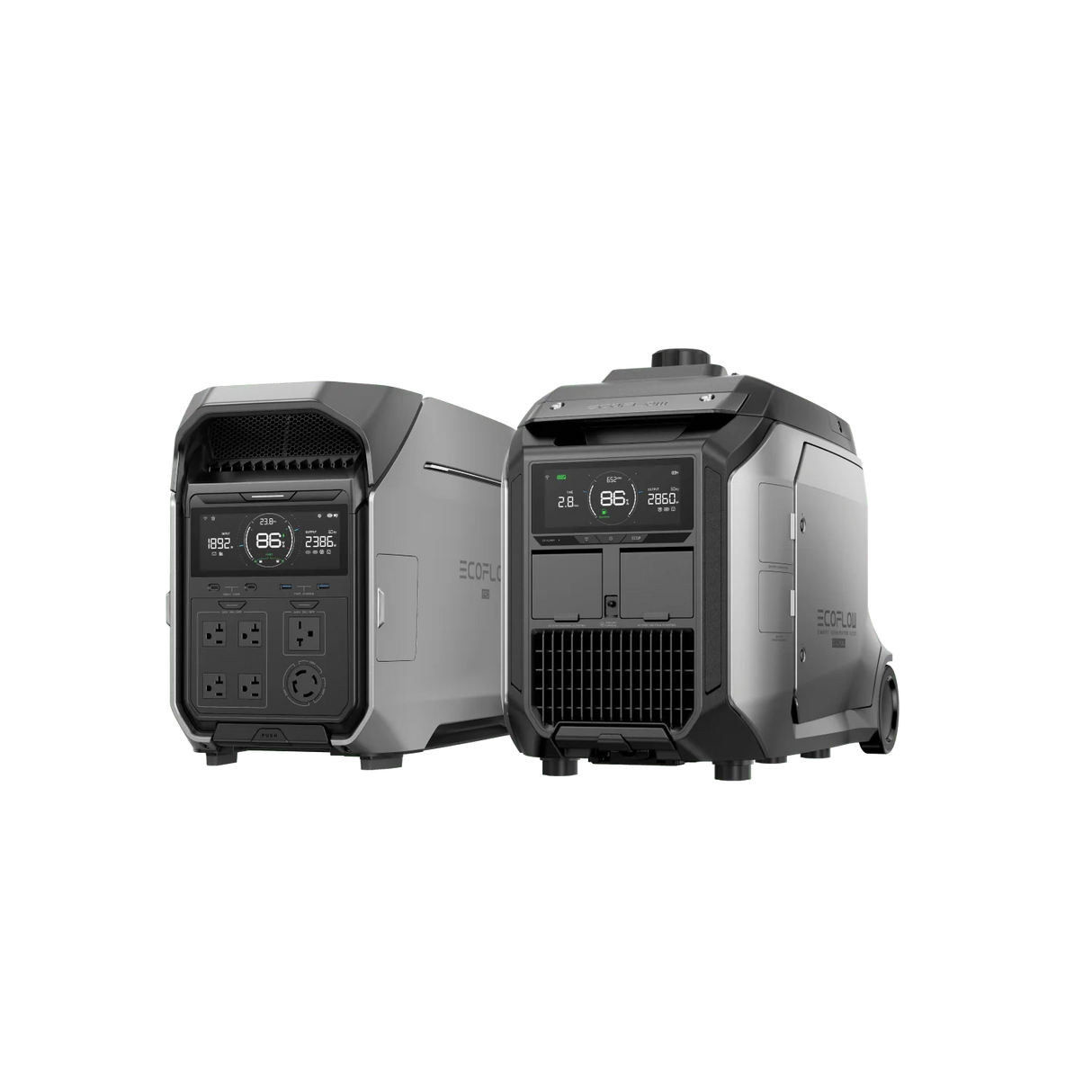 EcoFlow DELTA Pro 3 with Smart Generator 4000 dual-fuel for extended runtime and charging.