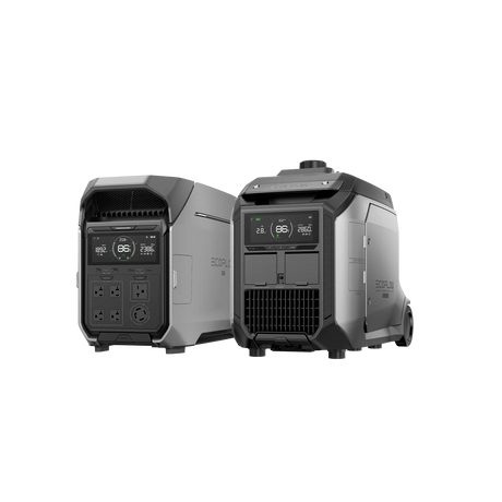 EcoFlow DELTA Pro 3 with Smart Generator 4000 dual-fuel for extended runtime and charging.