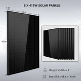 SunGold Off-Grid Solar Kit | 6500W/8000W 48VDC 120V/240V | LiFePO4 10.24KWH/20.48KWH Lithium Battery | 3320W Solar PV