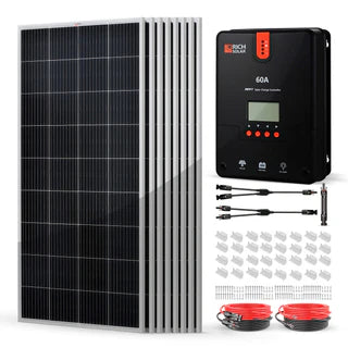 RICH Solar RV, Boat, or Off-Grid Kits | Includes Solar Panels, Charge Controller, and More
