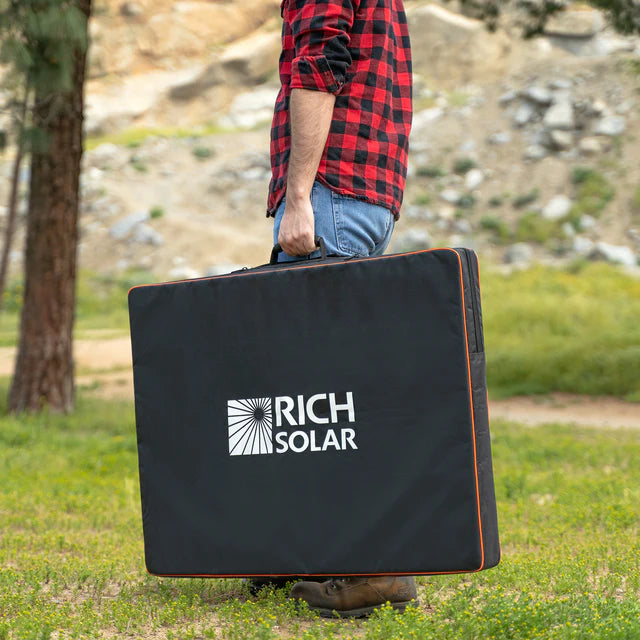 MEGA 200 Portable Briefcase Solar Panel | 12v 200 Watt Portable Solar Panel | High Efficiency | Compatible w/ EcoFlow, Bluetti, Hysolis, & More