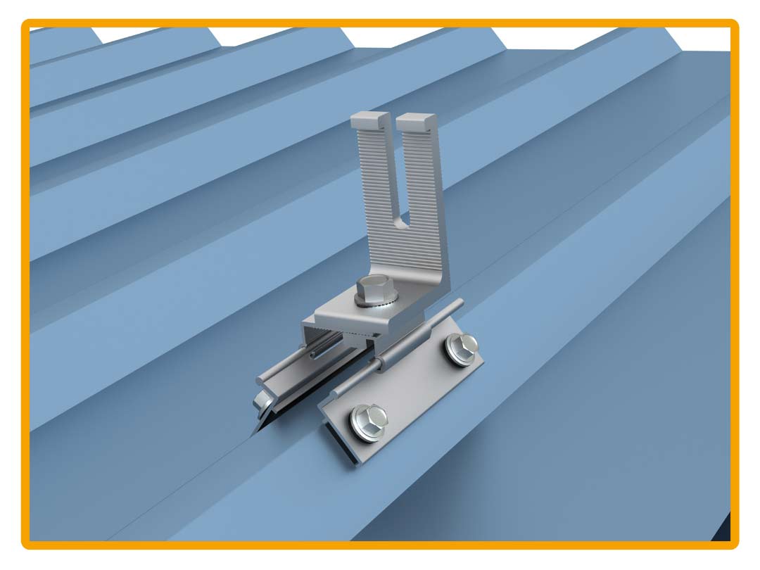Mounting Rail Less Sunmodo MRB | Metal Roof Mounting Attachment (Rail-Less System)