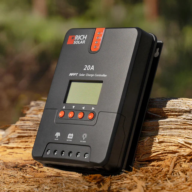 Rich Solar 20 Amp 12V/24V MPPT Solar Controller for RVs, Trailers, Campers, Vans, Boats, Off-Grid