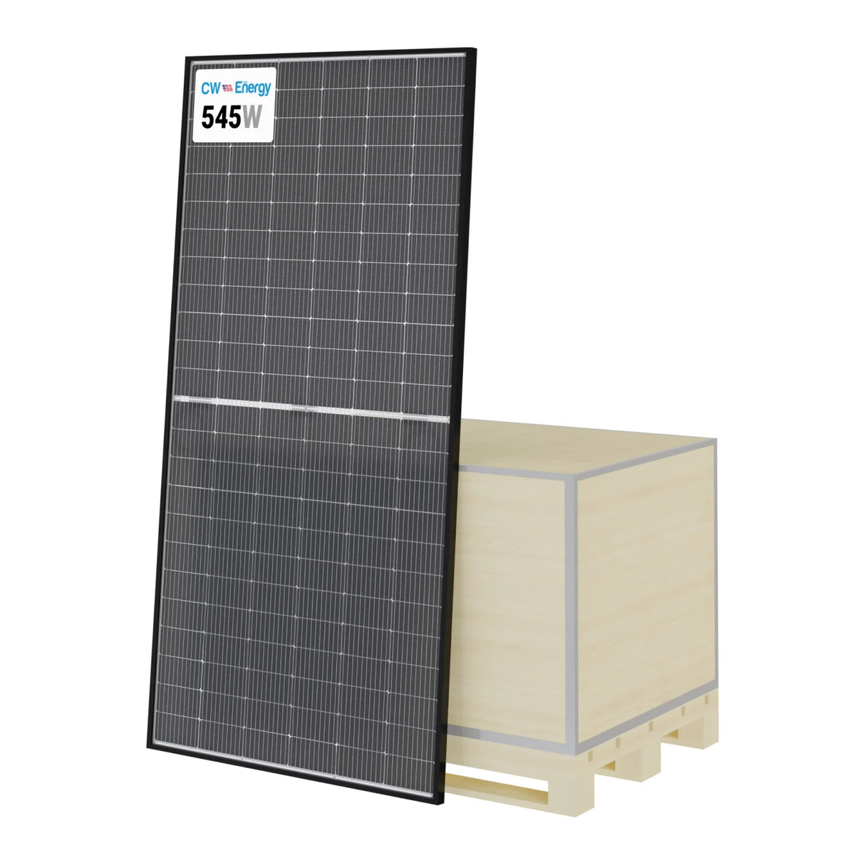 CW Energy 16.35kW Pallet - 545W Bifacial Solar Panels | Up to 710W Bifacial Gain| CWT545-144PMB10 | Full Pallet (30) (Black)