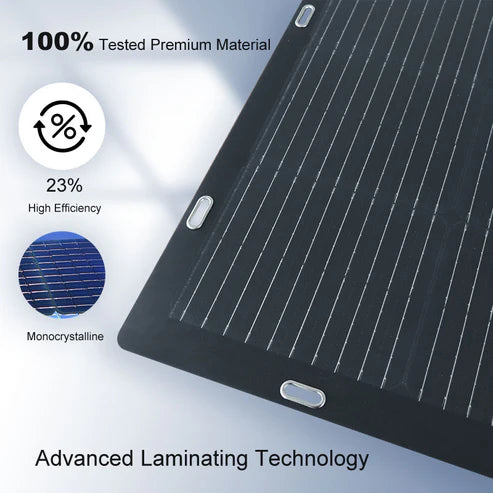 WindyNation 100W 12V Flexible Monocrystalline Solar Panel