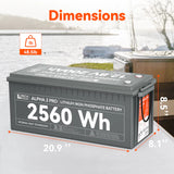 Rich Solar ALPHA 2 PRO | 12V 200Ah LiFePO4 Battery |  Off-Grid, RVs, Boats | 7,000 Lifetime Cycles | 10-Year Warranty | UL1973 Certified | Internal Heating + Bluetooth Monitoring