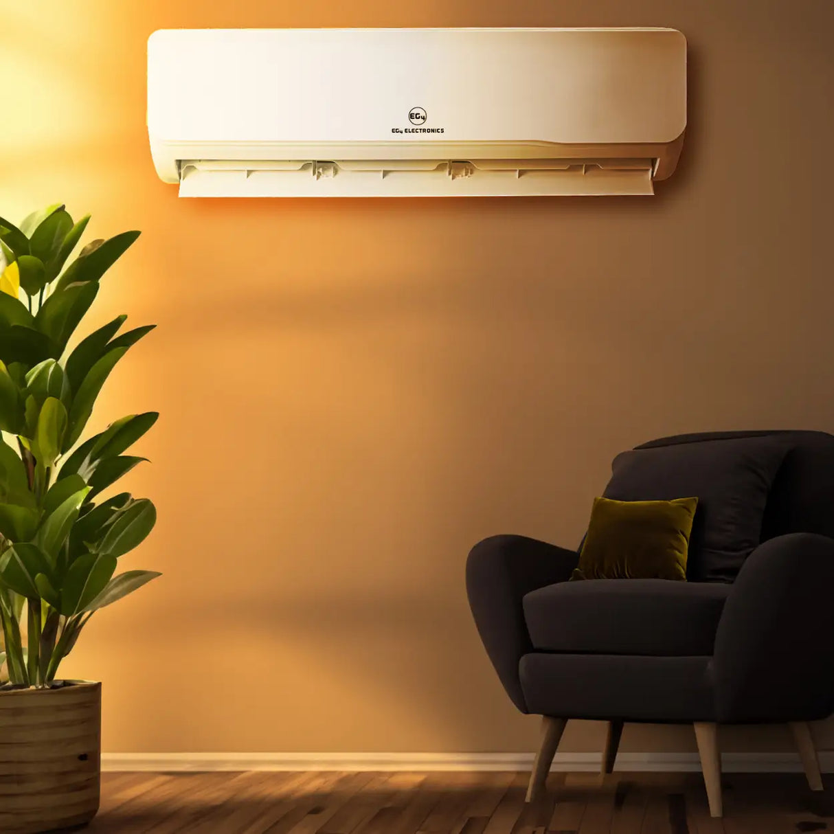 EG4 Hybrid Solar Mini-Split Air Conditioner Heat Pump AC/DC| 24000 BTU | SEER2 21| Energy Star Certified | Plug-n-Cool Do-It-Yourself Installation