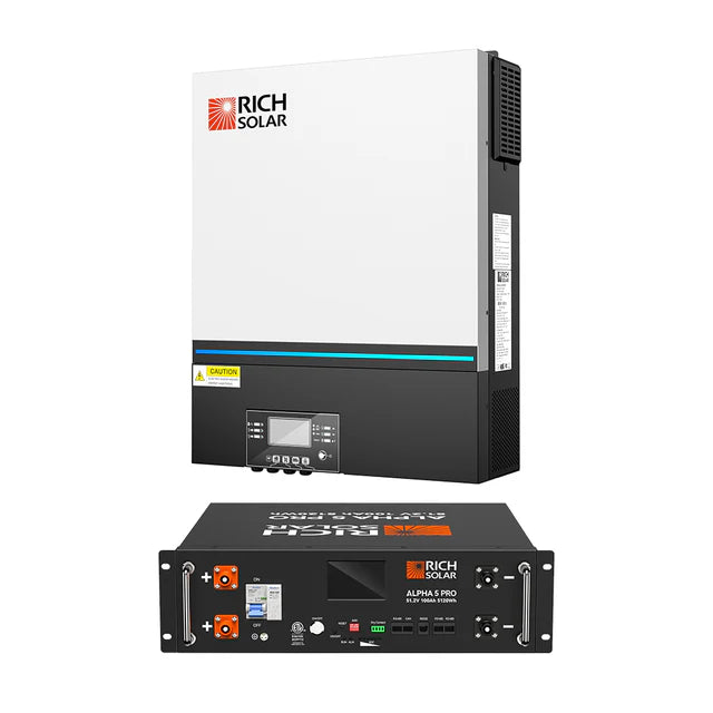 Rich Solar NOVA 6548 | UL-Listed 120V Solar Inverter (Battery-Optional) | 6,500W Continuous | 120/240V Capable in Parallel