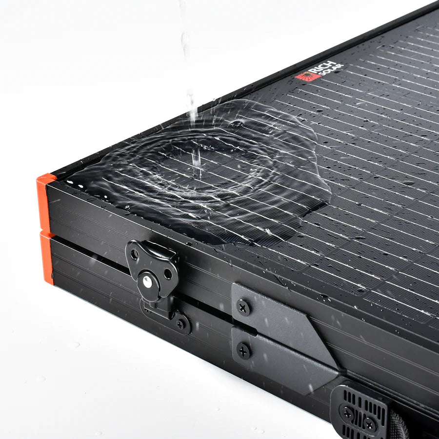 MEGA 100 Portable Briefcase Solar Panel | 12v 100 Watt Portable Solar Panel | High Efficiency | Compatible w/ EcoFlow, Bluetti, Hysolis, & More
