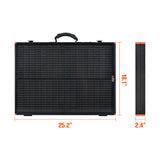 MEGA 100 Portable Briefcase Solar Panel | 12v 100 Watt Portable Solar Panel | High Efficiency | Compatible w/ EcoFlow, Bluetti, Hysolis, & More