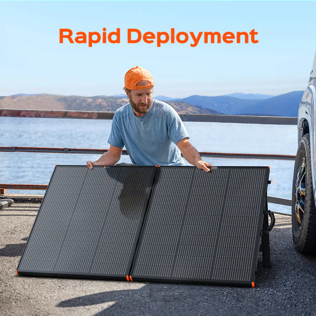 MEGA 200 Portable Briefcase Solar Panel | 12v 200 Watt Portable Solar Panel | High Efficiency | Compatible w/ EcoFlow, Bluetti, Hysolis, & More