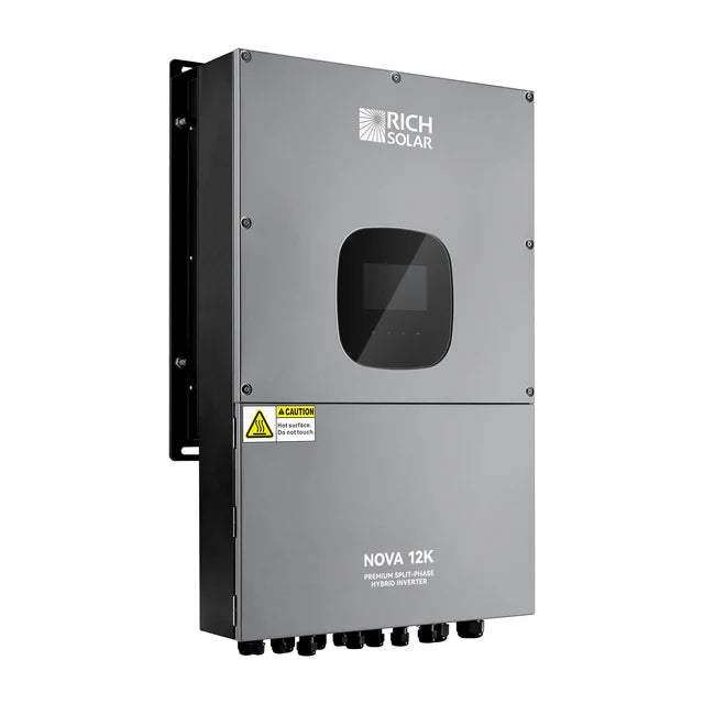 Rich Solar NOVA 12K Hybrid Inverter | 12000W PV Input | 10kW Output | 600V VOC Input | 48V 120/240V Split Phase | All-In-One Solar Inverter