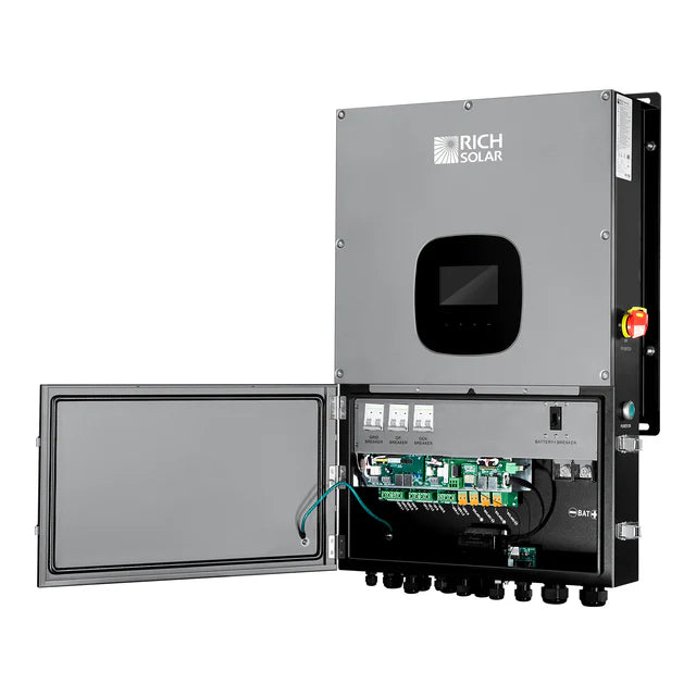 Rich Solar NOVA 12K Hybrid Inverter | 12000W PV Input | 10kW Output | 600V VOC Input | 48V 120/240V Split Phase | All-In-One Solar Inverter