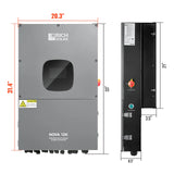 Rich Solar NOVA 12K Hybrid Inverter | 12000W PV Input | 10kW Output | 600V VOC Input | 48V 120/240V Split Phase | All-In-One Solar Inverter