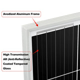 Rich solar MEGA 200 | 200 Watt Solar Panel | 12V Off-Grid Solar Panel for RVs Cabins, Boats | 25-Year Output Warranty