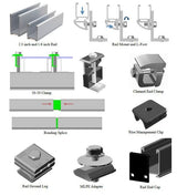 Tamarack Solar 90514 Flush Mount Kits 2.3 Black Rail 93-inch | Fits 4 Solar Panels | Made in the USA