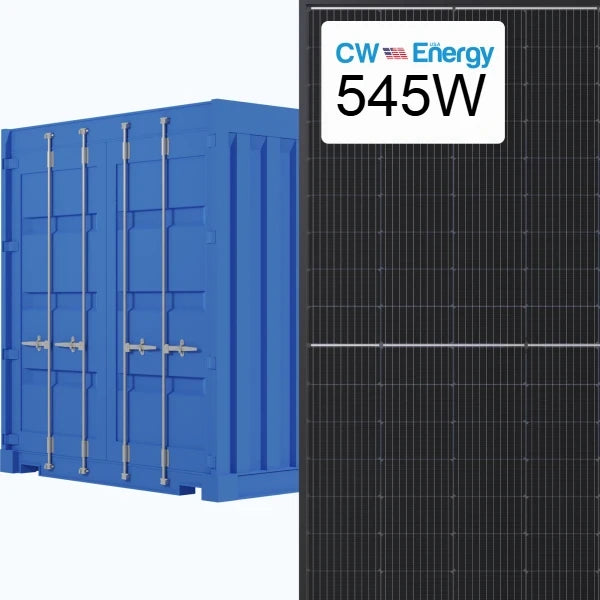 CW Energy 327 kW Container - 545W Bifacial Solar Panels | Up to 710W Bifacial Gain| CWT545-144PMB10 | Full Container (600 Panels)