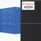 Canadian Solar 450W TOPCon Solar Panel (Black) | Full Container (720) 324 kW Total | Texas Assembled | B1 Grade